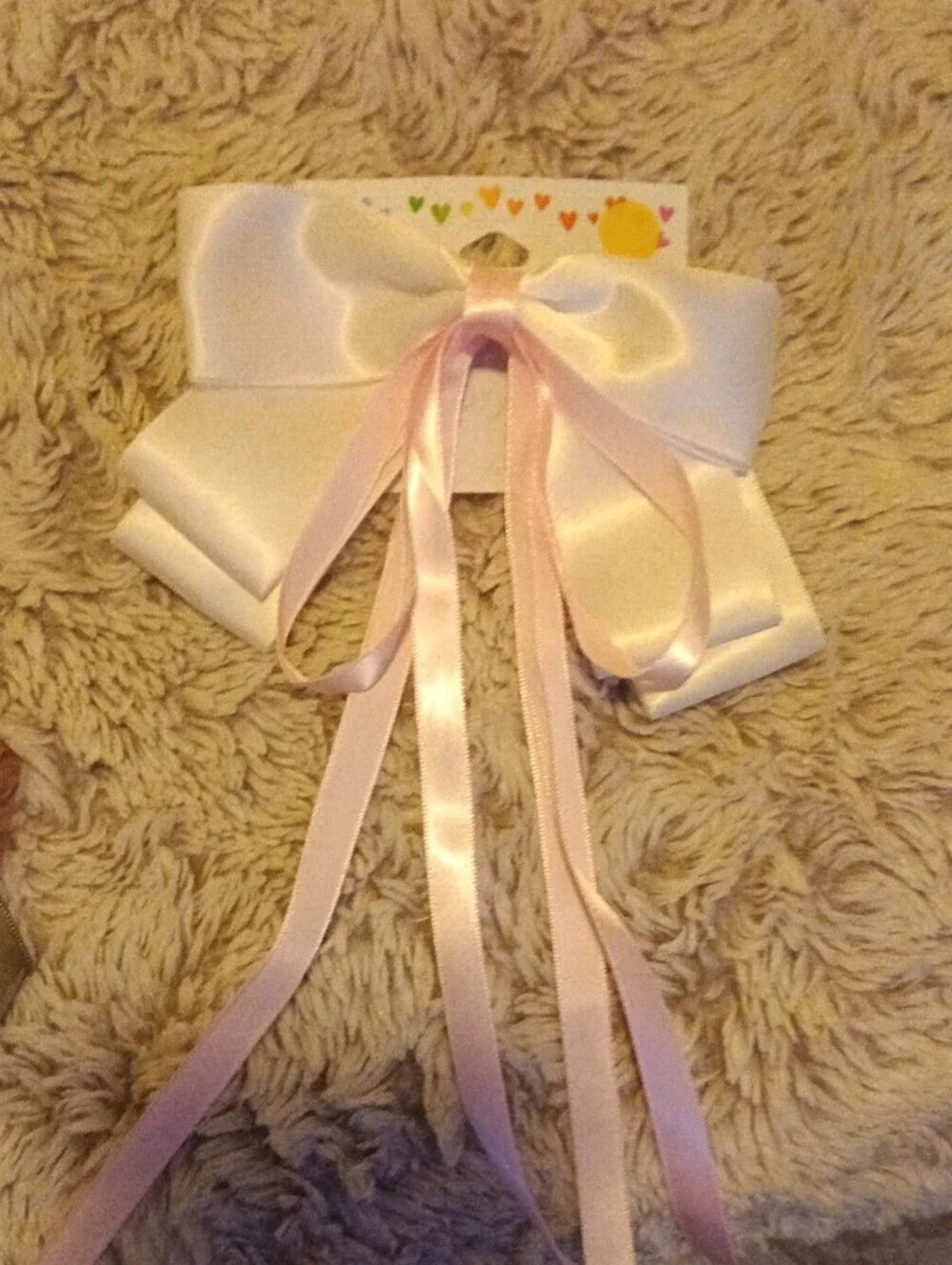 Claire's Ribbon Hair Bows in Pink, Cream, Gold, Brown, Gray